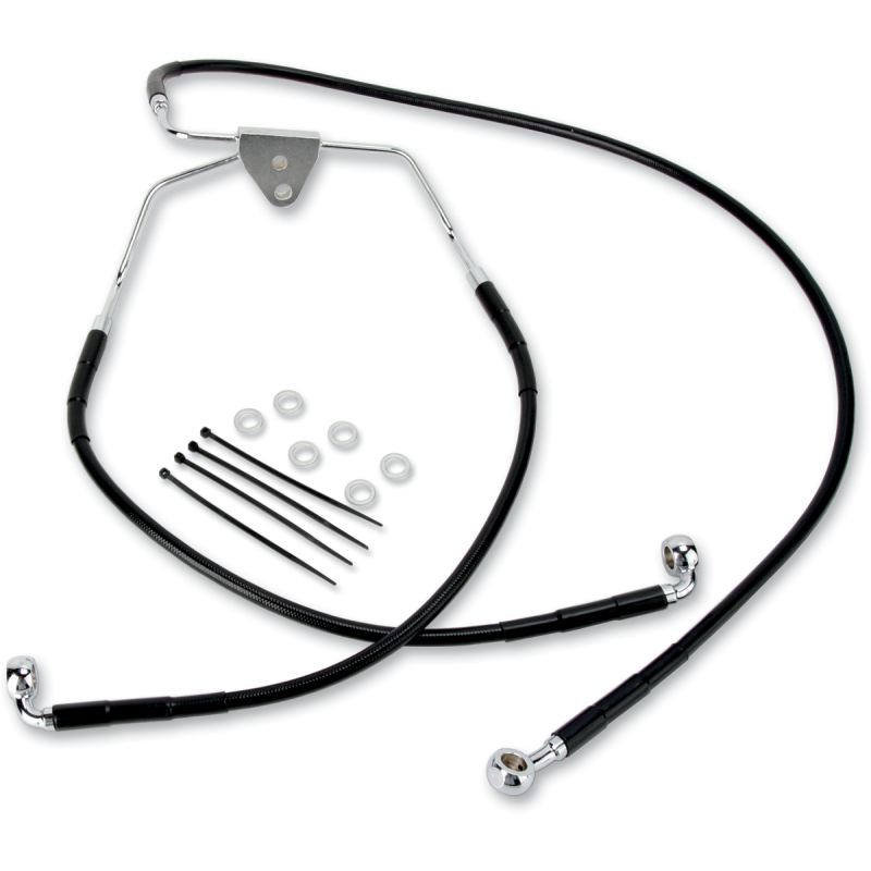 DRAG SPECIALTIES - 08-13 FLHT +10BLK FRT BRK/LI KIT WOABS - 620085-10BLK