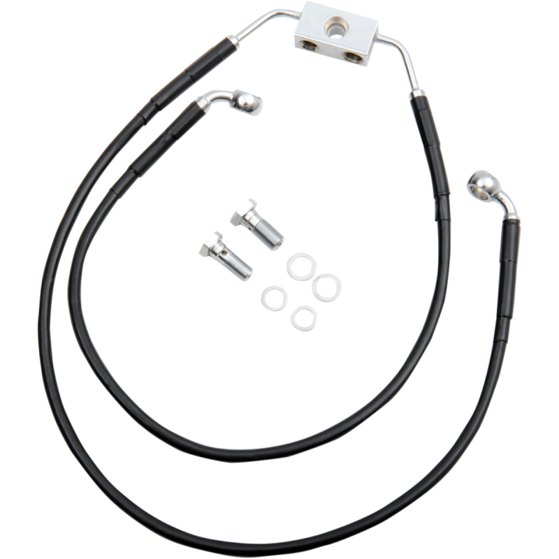 DRAG SPECIALTIES - 12-17 FXDWG FRT BLK +6 BRK LINE W/ABS - 1741-3840