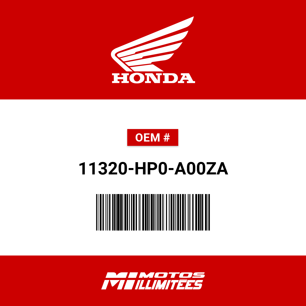 HONDA - COVER LEFT ENGINE SIDE NHA41MR - FLINT SILVER METALLIC - 11320-HP0-A00ZA