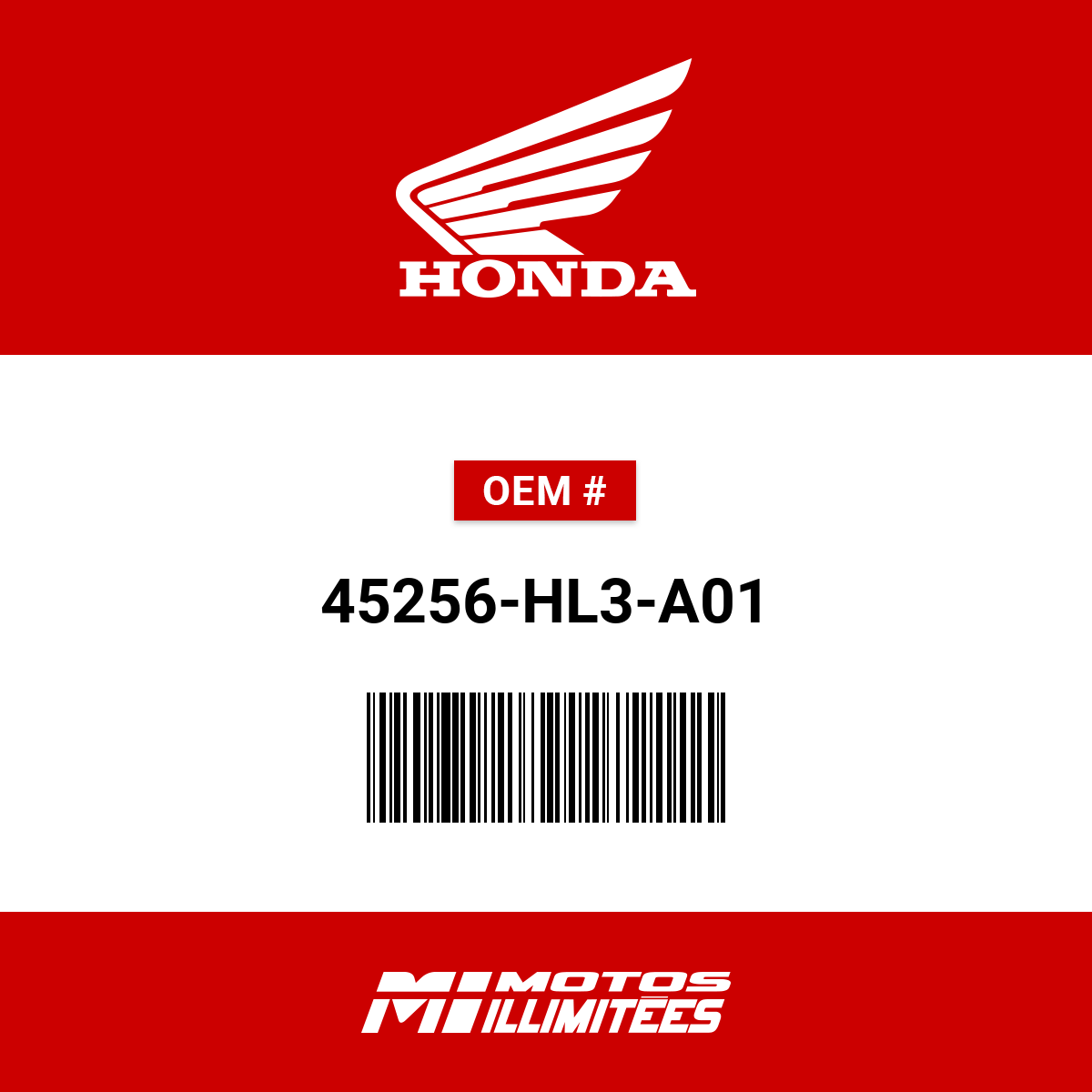Honda - Cover Left Front Disk - 45256-HL3-A01