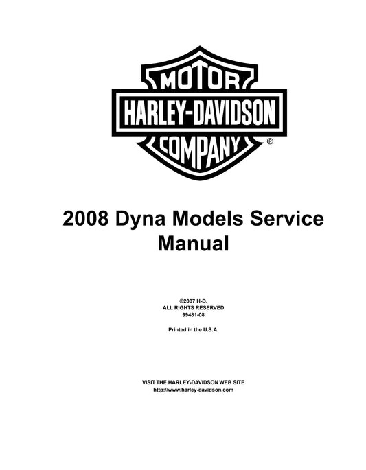 HARLEY-DAVIDSON - COMPLETE SERVICE MANUAL - 99481-08