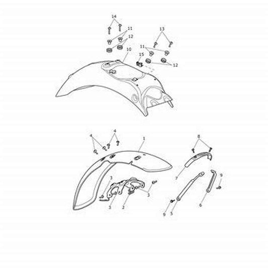Triumph OEM T2310790 Mudguard, Rear, genuine replacement part