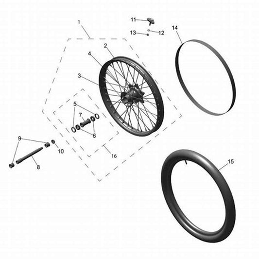 Triumph OEM T2004251 Spoke Kit,front genuine replacement part