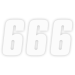 FACTORY EFFEX - FACTORY 6" NUMBER WHITE #6 - 08-90056