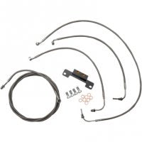 LA CHOPPERS - Handlebar Cable/Brake Line Kit S/S 12-14" FL 17-19 no ABS - 0662-0198