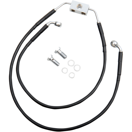 DRAG SPECIALTIES - 12-17 FXDWG FRT BLK +6 BRK LINE W/ABS - 1741-3840