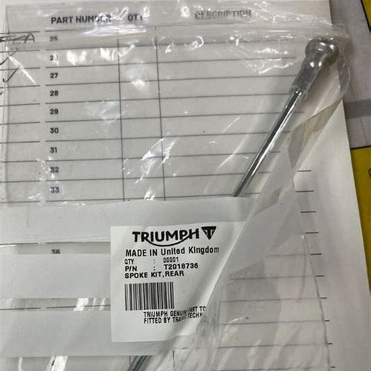 Triumph OEM T2018736 Spoke Kit,rear genuine replacement part