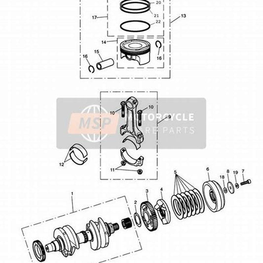 Triumph OEM T1120094 Piston Ring Kit genuine replacement part